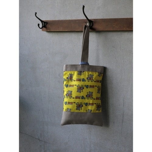 シューズバッグ ネームタグ付 イエロー