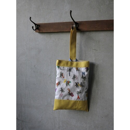 シューズバッグ ネームタグ付 アルファベット