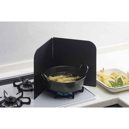 レンジガード サッとその場で油はねガード ブラック