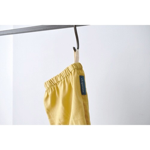 アームカバー 綿麻 無地 イエロー