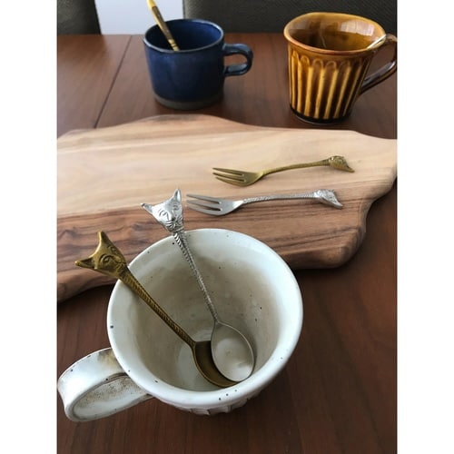 ケーキフォーク 12cm ゴールド