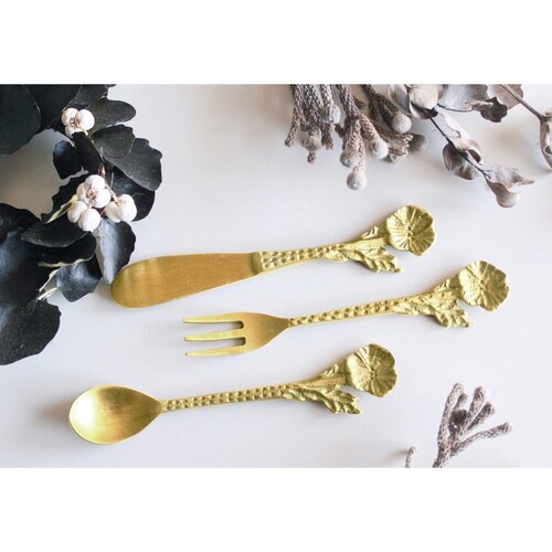 バターナイフ 14cm ブラスカトラリー ゴールド