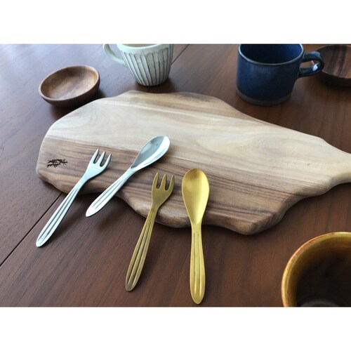 フォーク 14cm ブラスカトラリー シルバー