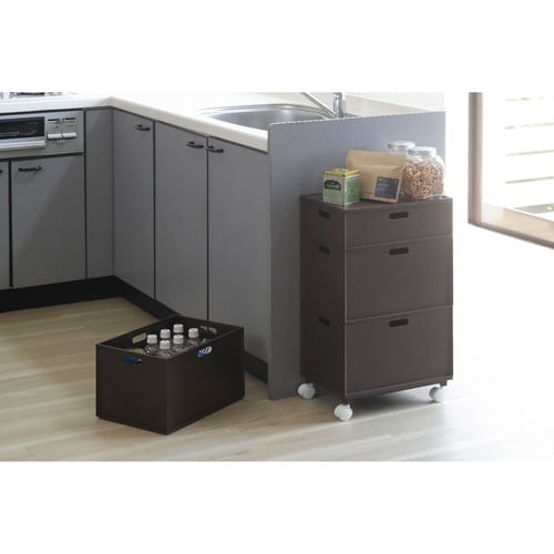 収納ボックス カラーボックス用 ダークブラウン