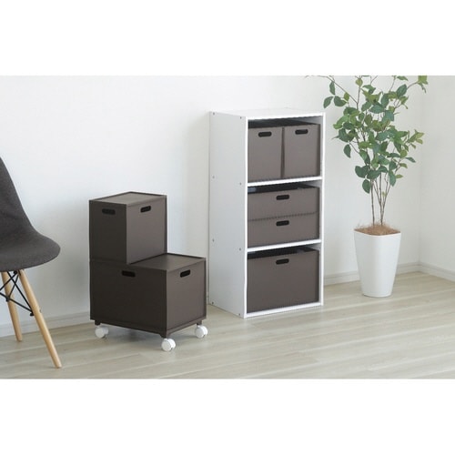 収納ボックス カラーボックス用 ダークブラウン