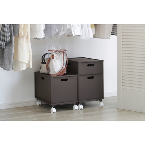 収納ボックス カラーボックス用 ダークブラウン