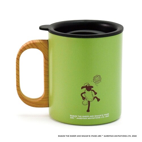 マグカップ フタ付き 350ml グリーン