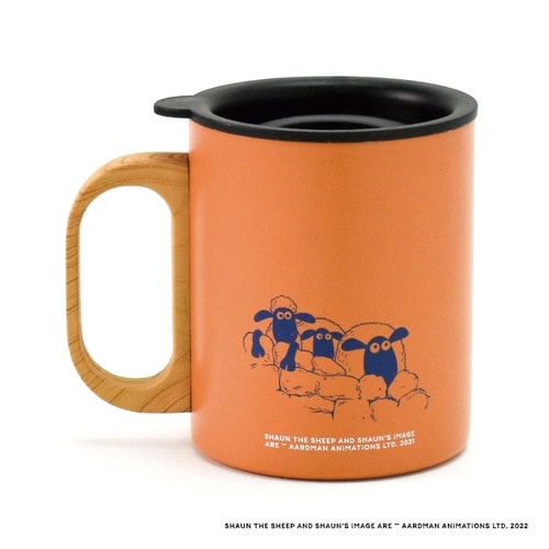 マグカップ フタ付き 350ml オレンジ