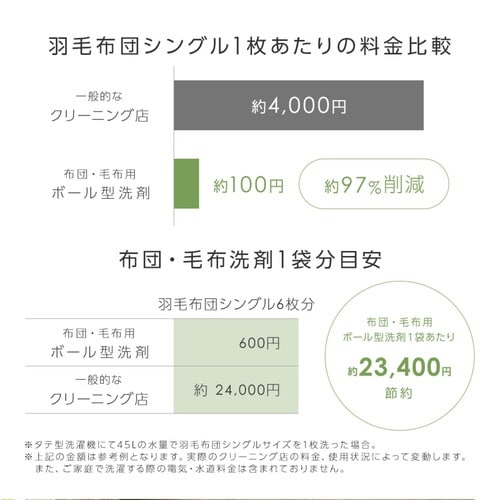 洗濯用洗剤 洗濯洗剤 布団・毛布用ボール型洗剤