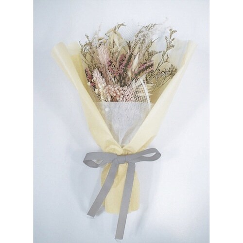 ドライフラワー メッセージブーケ イエロー