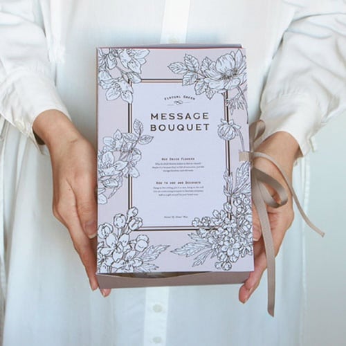 ドライフラワー メッセージブーケ イエロー