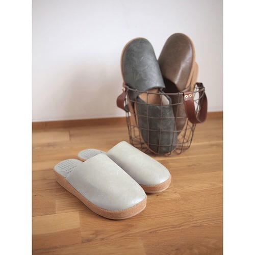 スリッパ Piede PU ブラック(M)