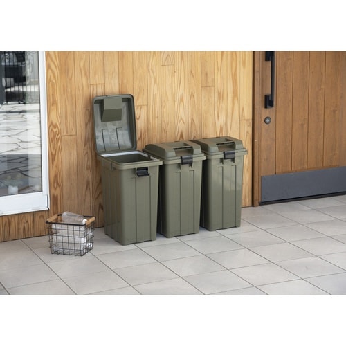 ゴミ箱 45L 屋外兼用 カーキ