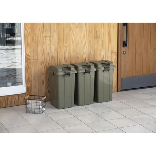 ゴミ箱 45L 屋外兼用 カーキ