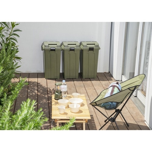 ゴミ箱 45L 屋外兼用 カーキ
