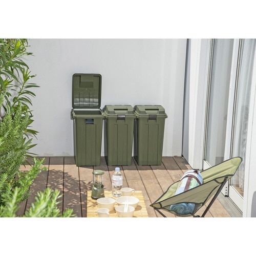 ゴミ箱 45L 屋外兼用 カーキ