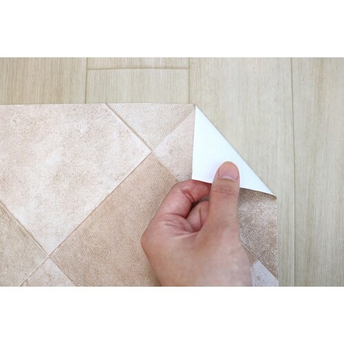 トイレマット 吸着 抗菌 タイルベージュ