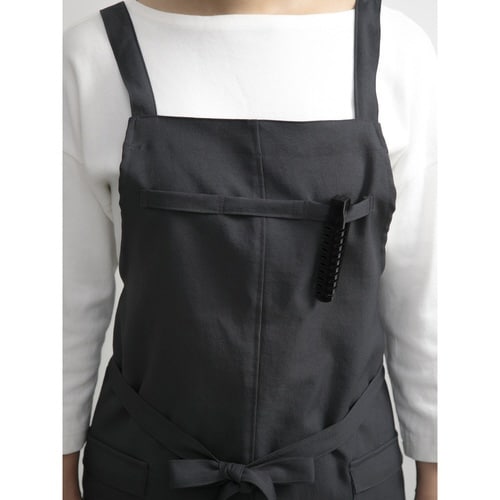 エプロン 静電気防止ラップエプロン チャコール