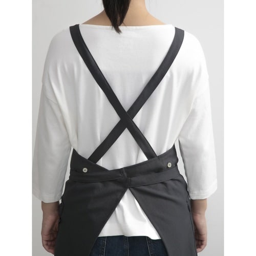 エプロン 静電気防止ラップエプロン チャコール