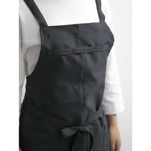 エプロン 静電気防止ラップエプロン チャコール