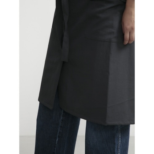 エプロン 静電気防止ラップエプロン チャコール