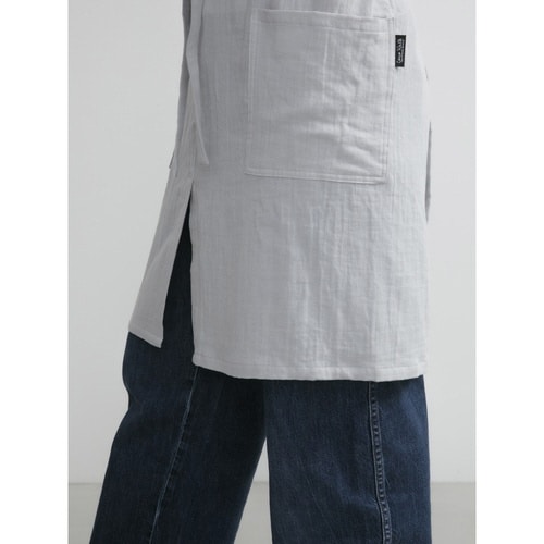 エプロン やさしいガーゼのエプロン ライトグレー