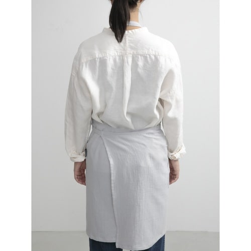 エプロン やさしいガーゼのエプロン ライトグレー