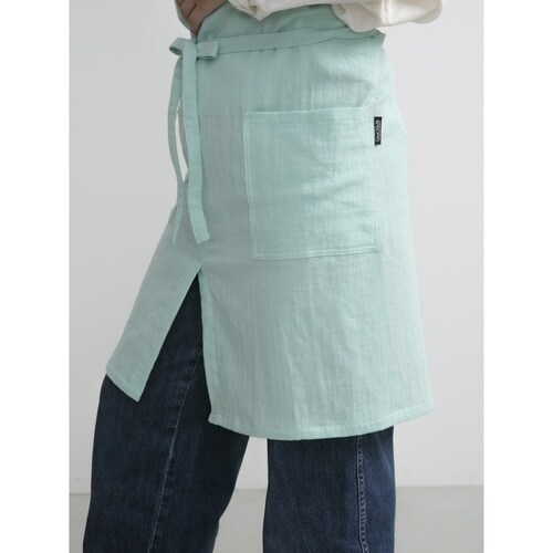 エプロン やさしいガーゼのエプロン ミント