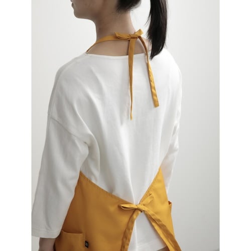 エプロン Aラインシルエットエプロン イエロー