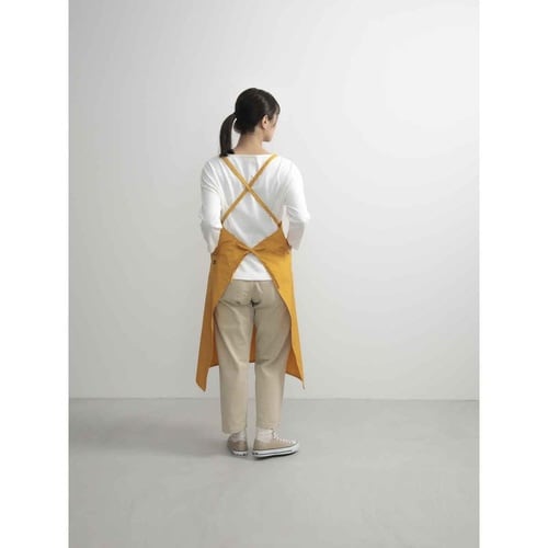 エプロン Aラインシルエットエプロン イエロー
