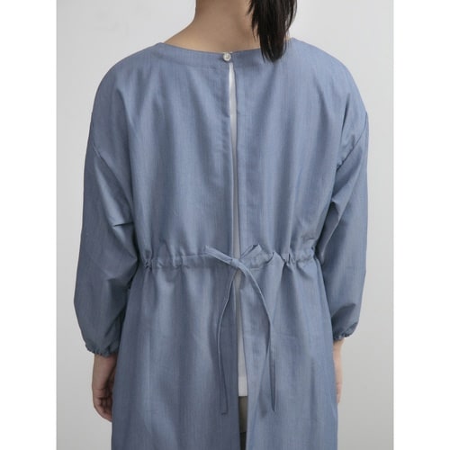 エプロン 無地 ブルー