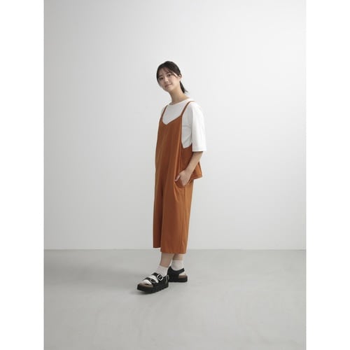 エプロン 無地 キャメル