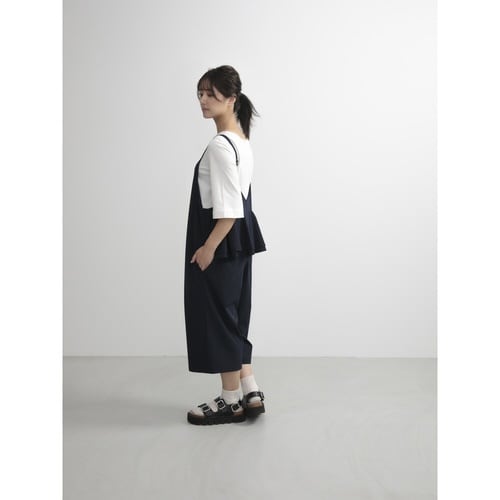 エプロン 無地 ネイビー