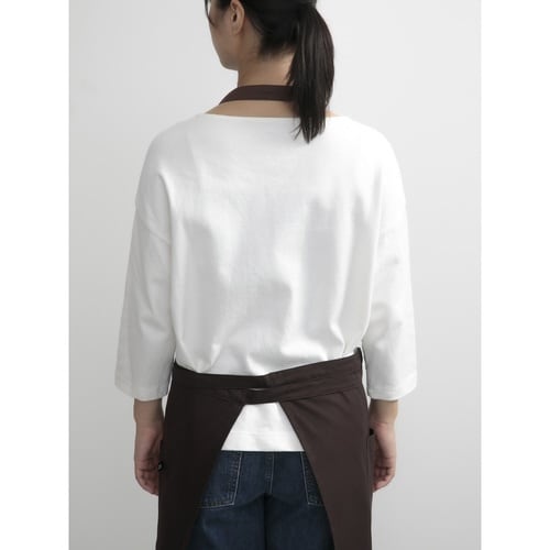 エプロン 無地 ブラウン