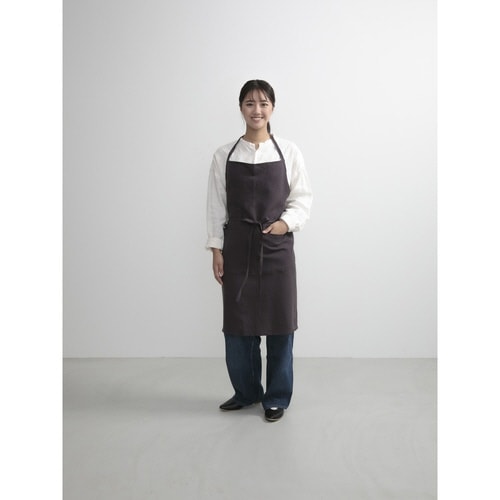 エプロン 無地 茄子紺