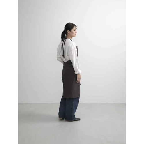 エプロン 無地 茄子紺