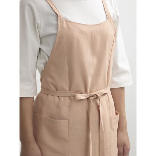 エプロン スソフリルラップエプロン ピンク