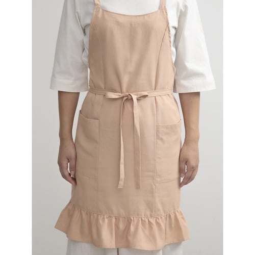 エプロン スソフリルラップエプロン ピンク