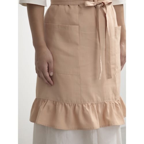 エプロン スソフリルラップエプロン ピンク