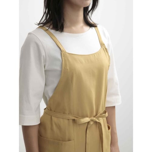 エプロン スソフリルラップエプロン イエロー