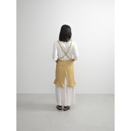エプロン スソフリルラップエプロン イエロー