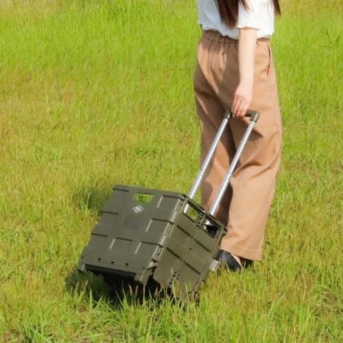 キャリーカート 折りたたみ カーキ