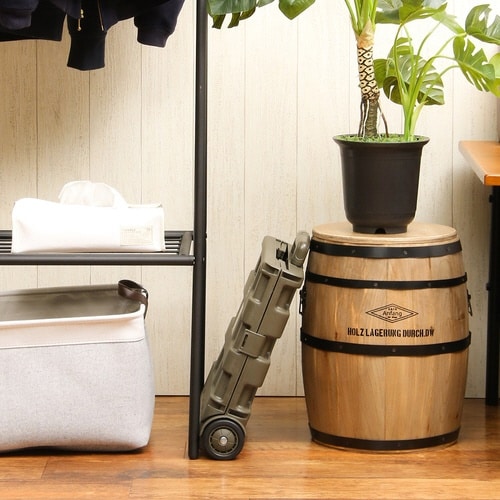 キャリーカート 折りたたみ カーキ