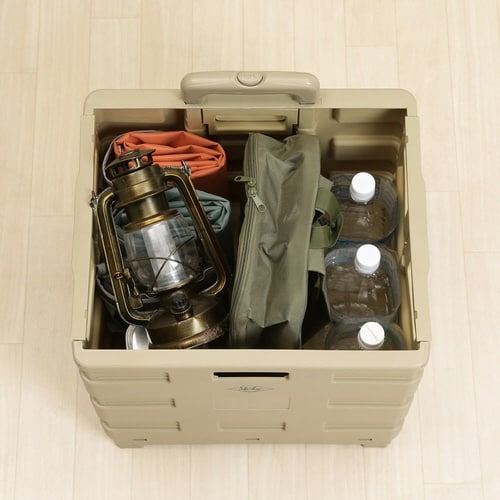 キャリーカート 折りたたみ 蓋付き ベージュ