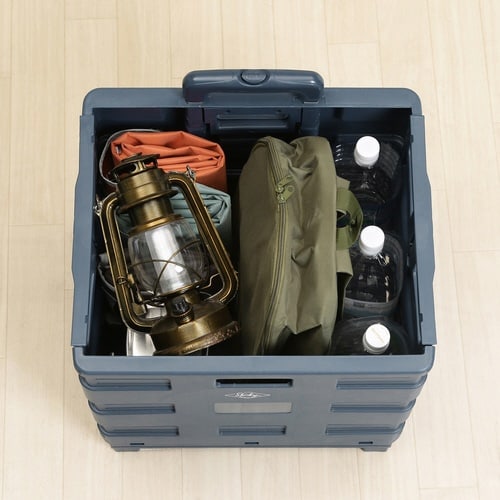 キャリーカート 折りたたみ 蓋付き ネイビー