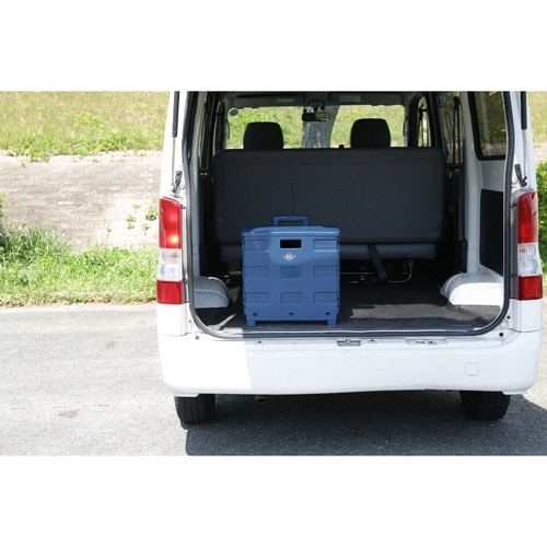 キャリーカート 折りたたみ 蓋付き ネイビー