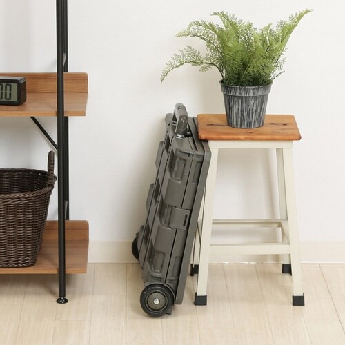 キャリーカート 折りたたみ 蓋付き カーキ