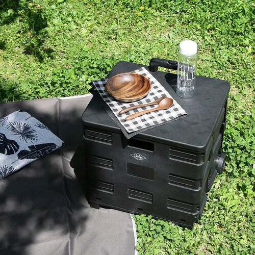 キャリーカート 折りたたみ 蓋付き ブラック