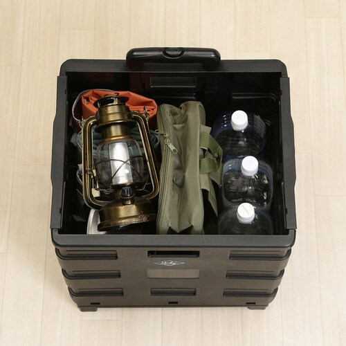 キャリーカート 折りたたみ 蓋付き ブラック