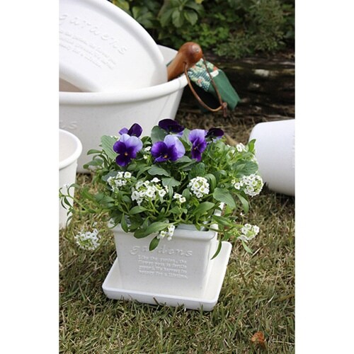 植木鉢 エコポット角型 古紙入り ホワイト